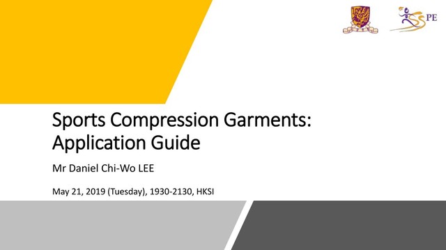 "Sports Compression Garments: Application Guide" (JCCEP19/20 - 1)